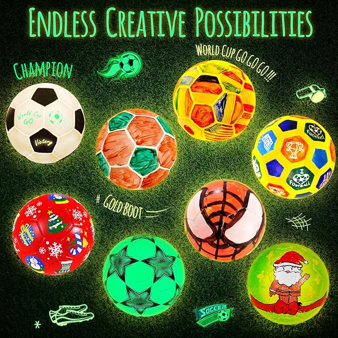 Paint Your Own Soccer Ball Lamp Kit, Soccer Gifts 3D Night Light, Art Supplies Creativity Arts and Crafts for Kids Ages 8-12, Birthday Christmas Gifts for Boys Girls Ages 3 4 5 6 7 8 9 10 11 12+