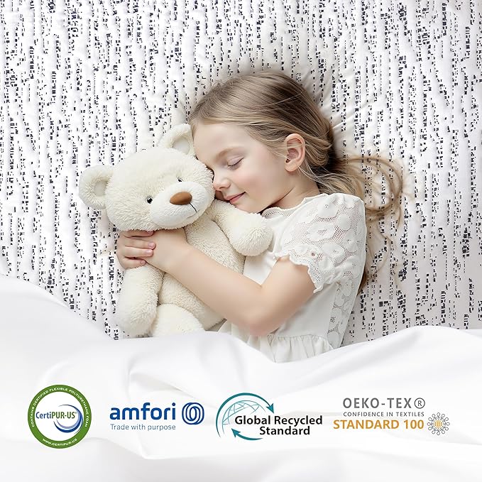 Subrtex Memory Foam Mattress Topper Full, 4 Inch Mattress Topper for Pressure Relieving, Mattress Pads Breathable Bed Topper with Removable Washable Cover