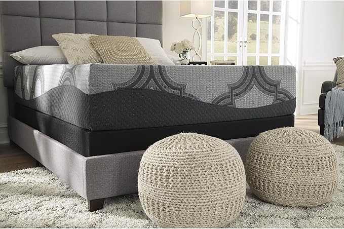 Signature Design by Ashley Twin Size 1100 11 Inch Hybrid Mattress with Support & Pressure Relief Cooling Gel Memory Foam, Fiberglass Free, Mattress In A Box