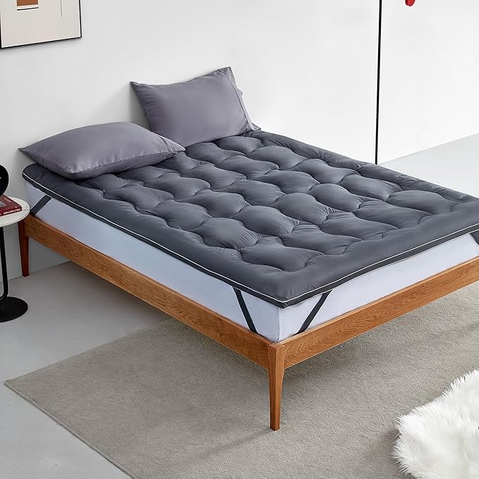 SLEEP ZONE Mattress Topper California King Cooling Mattress Pad Cover Super Fluffy Down Alternative Bed Mattress Topper 8-21 Inch Deep Pocket, Cal King