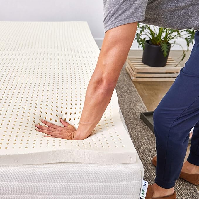 Pure Green Natural Latex Mattress Topper - Firm - 3 Inch - Full Size (GOLS Certified Organic)