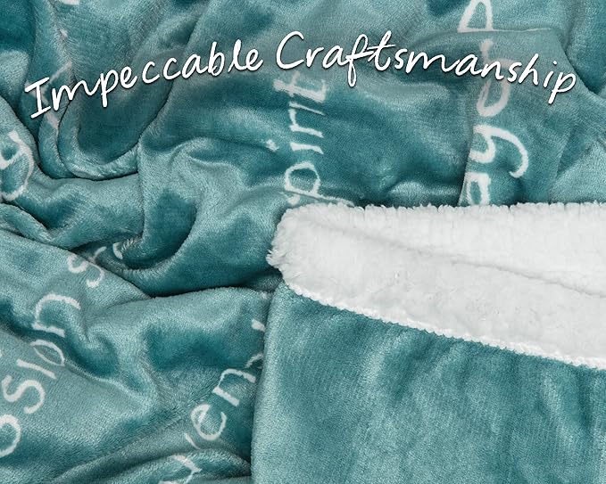 Chanasya Healing Warm Hugs Gift Throw Blanket - Sympathy Cancer Chemo Survivor Get Well Caring Gifts - Comfort Gift Blanket for Love Support Strength - Women Men Friend Grandpa - Turquoise