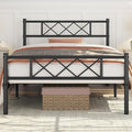 Yaheetech Twin XL Size Metal Platform Bed Frame with Simple Headboard and Footboard, Mattress Foundation for Under Bed Storage, Steel Slat Support, No Box Spring Needed, Easy Assembly, Black