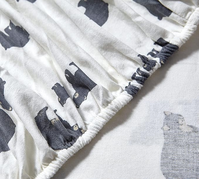 Eddie Bauer - Twin Sheets, Cotton Flannel Bedding Set, Brushed For Extra Softness, Cozy Home Decor (Bear Family, Twin)
