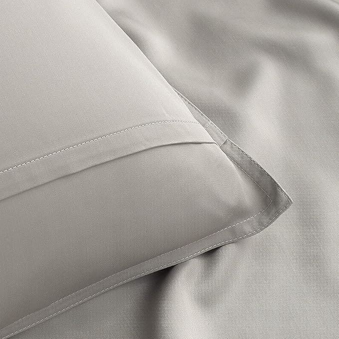 Full Sheets by Pure Bamboo, Genuine 100% Organic Viscose Derived from Bamboo Bed Sheet Set, Luxuriously Soft & Cooling, Double Stitching, Lifetime Quality Promise (Full, Stripes)