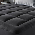 Ultra Soft Twin XL Size Mattress Topper - Viscose Made from Bamboo Pillow Top Mattress Pad for Back Pain Relief - Naturally Cooling for Hot Sleepers, Black