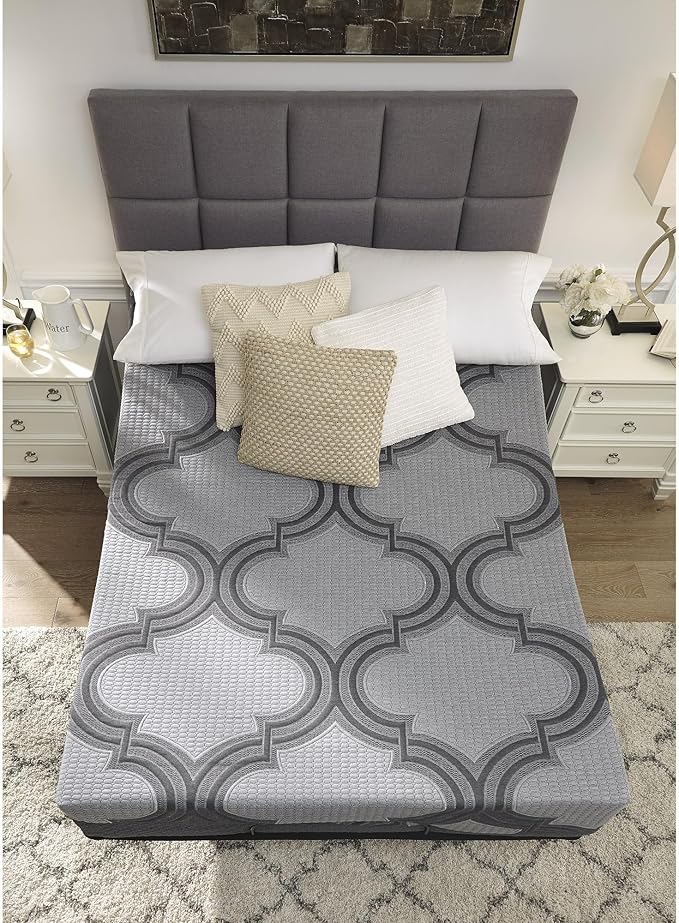 Signature Design by Ashley Twin Size 1100 11 Inch Hybrid Mattress with Support & Pressure Relief Cooling Gel Memory Foam, Fiberglass Free, Mattress In A Box