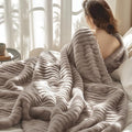Bedsure GentleSoft Brown Throw Blanket for Couch - Cozy Soft Fleece Blankets for Women, Cute Small Throws for Girls, Mocha Meringue, 50x60 Inches