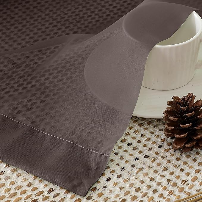 Aiyufeng Chocolate Sheer Curtains 63 Inches Long 2 Panels, Solid Voile Top Dual Rod Pockets Stylish Breathable Drapes Window Treatment for Kid's Room/Bedroom/Living Room, 40W x 63L, Chocolate Brown