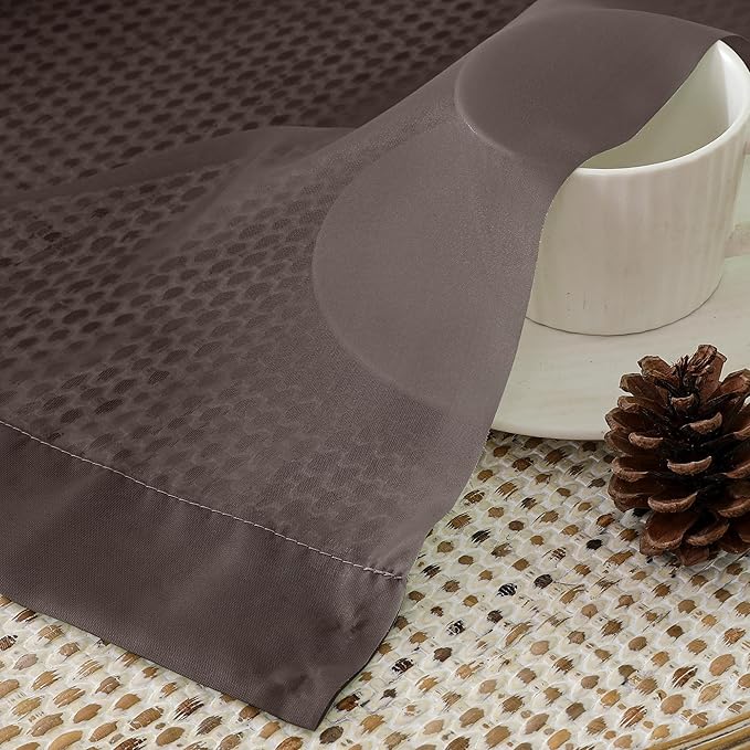 Aiyufeng Chocolate Brown Sheer Curtains 90 Inches Long 2 Panels, Solid Voile Rod Pockets Stylish Breathable Drapes Window Treatment for Kid's Room/Bedroom/Living Room, 42W x 90L, Chocolate Brown