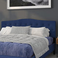 Flash Furniture Cambridge Tufted Upholstered King Size Headboard in Navy Fabric