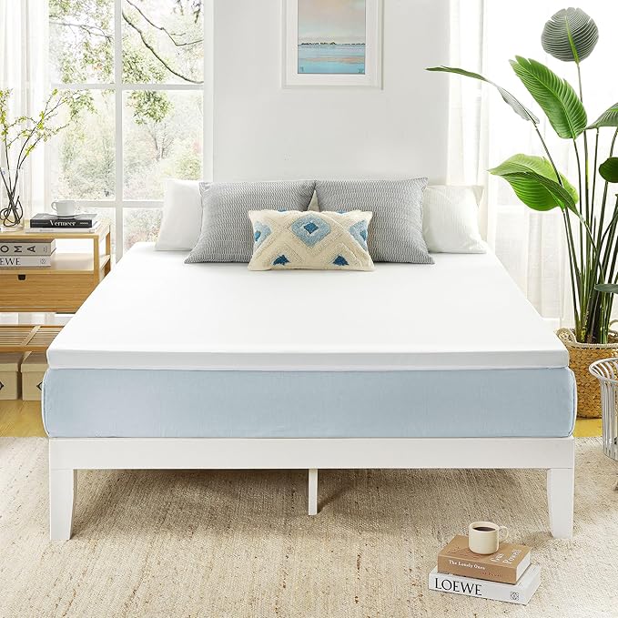 Best Price Mattress 3 Inch Gel Memory Foam Mattress Topper with Cover, CertiPUR-US Certified, Dorm Essentials, Twin