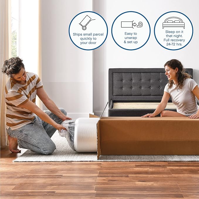 Cool Gel Chill 14 Inch Medium Firm Memory Foam Mattress Queen Size, with 2 Bonus CoolGel Memory Foam Bed Pillows, 14" with Pressure Relief, CertiPUR-US Certified, Cooling Queen Mattress in a Box