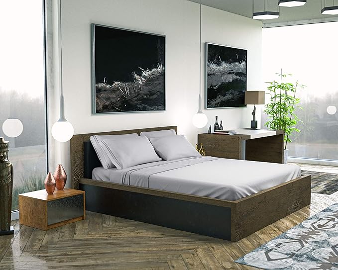 DREAMCARE King Size Sheets Set – 6 pcs Cooling Bed Sheets – up to 21” Deep Pocket King Sheet Set – 2500 Supreme Collection – Extra Soft 100% Brushed Microfiber Hotel Luxury with Side Pocket – L Gray