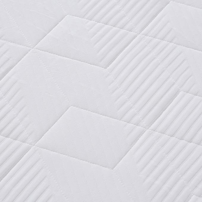 Amazon Basics Gel Memory Foam Mattress, Firm, Cooling, Queen Size Mattress, CertiPUR-US® Certified Foam, 80 x 60 x 12 inches, White/Dark Gray
