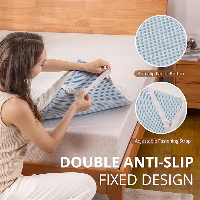 EGO Gel Memory Foam Mattress Topper, 4 Inch Twin XL with Removable Breathable Soft Cover, Cooling Bed Topper for Comfort Body Support & Pressure Relief, CertiPUR-US Certified