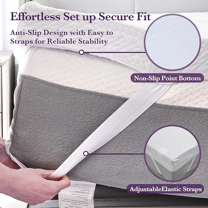 SINWEEK 2 Inch Gel Memory Foam Mattress Topper with Cooling Cover Ventilated Soft Mattress Pad, Bed Topper, CertiPUR-US Certified, Full Size
