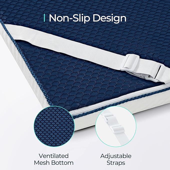 LINSY LIVING 3 Inches Twin Memory Foam Mattress Topper, Cooling Gel-Infused Swirl Memory Foam, Soft Bed Topper with Tencel™ Cover, CertiPUR-US and Oeko-TEX Certified, 74" L * 38" W * 3" H