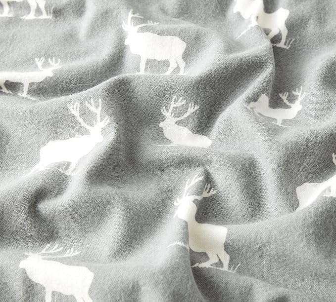 Eddie Bauer - Full Sheets, Cotton Flannel Bedding Set, Brushed For Extra Softness, Cozy Home Decor (Elk Grove, Full)