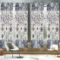 Ambesonne Geometric Floral Window Curtains Pack of 2, Classic Marble Print Ornate Leafy Flowers and Futurist Stripes, Lightweight Set with Rod Pocket, 4 Panels of - 28" x 95", Ceil Blue Laurel Green