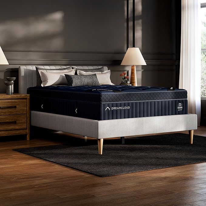 DreamCloud Ultra 15" King Mattress - Luxury Hybrid Gel Memory Foam - 365 Night Trial - Fiberglass Free - Forever Warranty - Mattress in a Box - CertiPUR-US® Certified