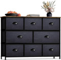 Sorbus Dresser with 8 Drawers - Chest Organizer Unit with Steel Frame Wood Top & Handle Easy Pull Fabric Bins for Clothes - Wide Storage Furniture for Bedroom, Hallway, Living Room, Nursery & Closet