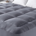 Ultra Soft Queen RV Size Mattress Topper - Viscose Made from Bamboo Pillow Top Mattress Pad for Back Pain Relief - Naturally Cooling for Hot Sleepers, Gray