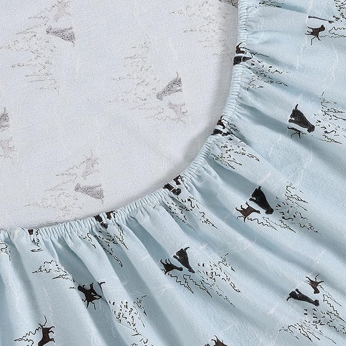 Eddie Bauer - Queen Sheets, Cotton Flannel Bedding Set, Brushed For Extra Softness, Cozy Home Decor (Dog Friends, Queen)