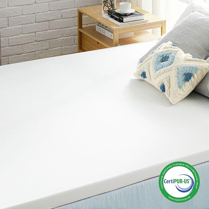 Best Price Mattress 3 Inch Gel Memory Foam Mattress Topper with Cover, CertiPUR-US Certified, Dorm Essentials, Queen