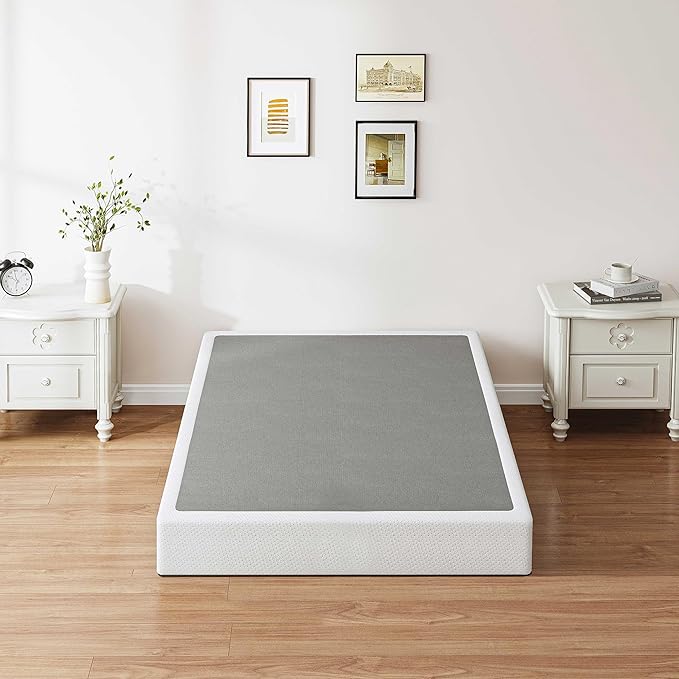 ZIYOO Twin XL Box Spring and Cover, 9 Inch High Profile BoXspring, Easy Assembly, Mattress Foundation, Heavy Duty Metal Steel Structure, Quiet Noise-Free Easy Assembly