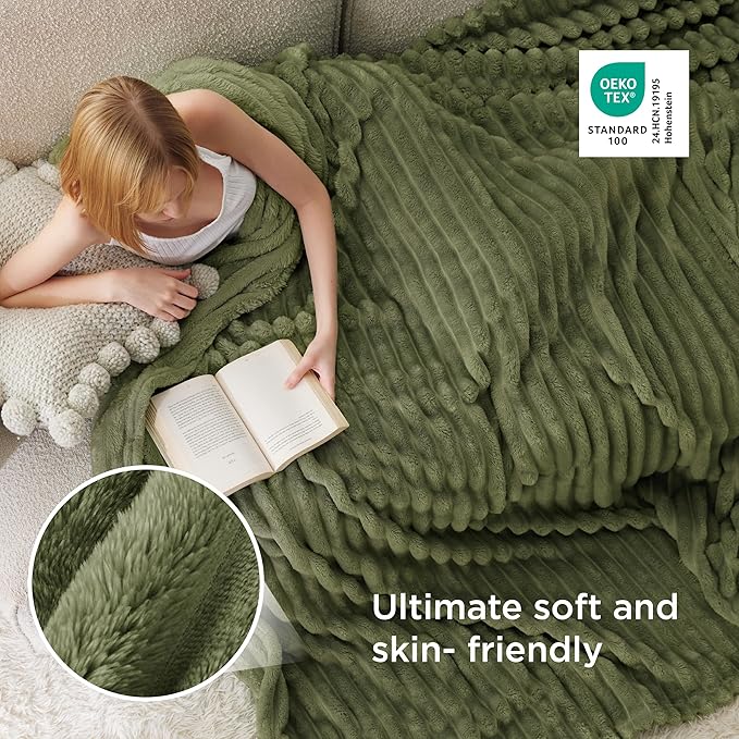 Bedsure GentleSoft Cypress California King Size Blanket for Couch - Cozy Soft Blankets for Women, Cute Small Fleece Throws for Girls, Birthday Gifts for Women, 102x96 Inches