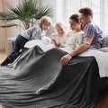 Bedsure GentleSoft Sherpa Fleece Oversized Cal King Blankets for Bed - Thick and Warm Throw for Women and Men, Soft Fuzzy Plush Large Blanket for Winter, Charcoal, 112x98 Inches