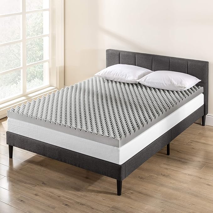 Best Price Mattress Mellow 4 Inch Egg Crate Memory Foam Mattress Topper with Infusion, Full