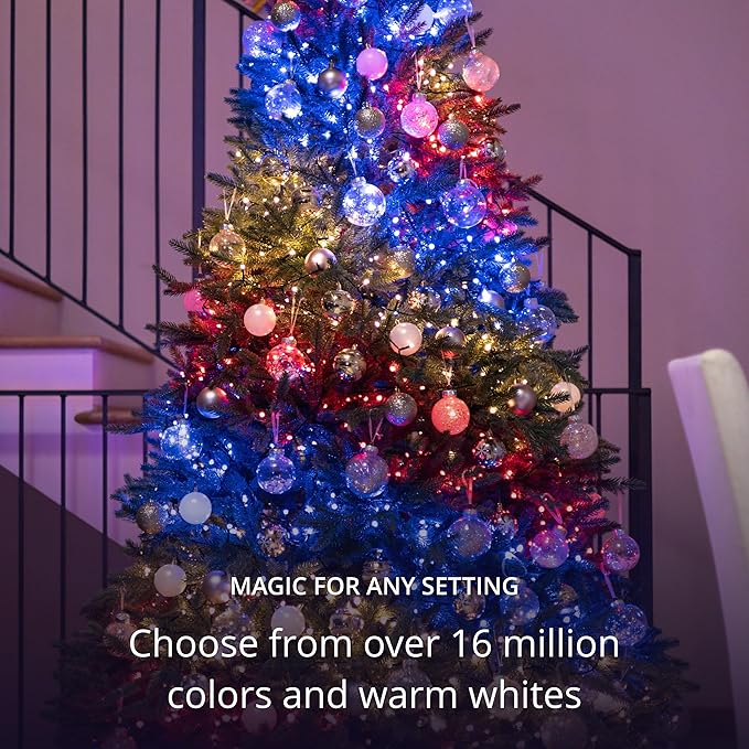 Twinkly App-Controlled 65.6ft Smart String LED Lights with 250 RGB+W LEDs - WiFi & Bluetooth Connectivity, Sync with Music, Indoor/Outdoor Use (IP44), Compatible with Google Assistant & Amazon Alexa