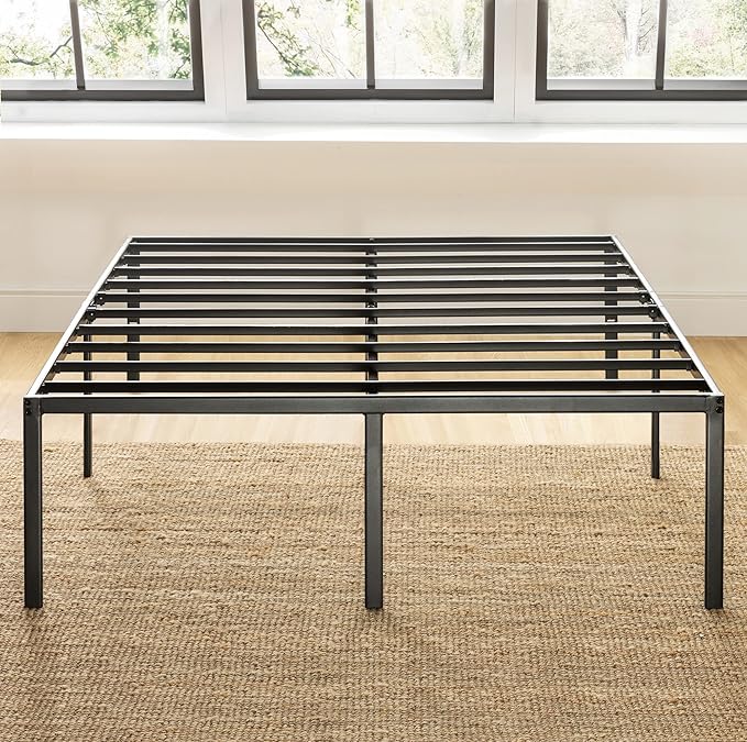 Best Price Mattress King Size Black Metal Bed Frame with 18 Inch Style