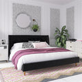 Novogratz The Her Majesty Upholstered Bed, King, Black Velvet