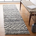 SAFAVIEH Arizona Shag Collection Runner Rug - 2'3" x 6', Ivory & Black, Moroccan Design, Non-Shedding & Easy Care, 1.6-inch Thick Ideal for High Traffic Areas in Living Room, Bedroom (ASG741Z)