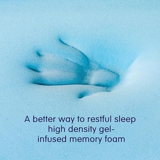 Subrtex Mattress Topper, Gel-Infused Memory Foam Mattress Topper, High Density Cooling Bed Topper Pad with Breathable Removable Fitted Cover CertiPUR-US Certified (3 Inch, Queen)