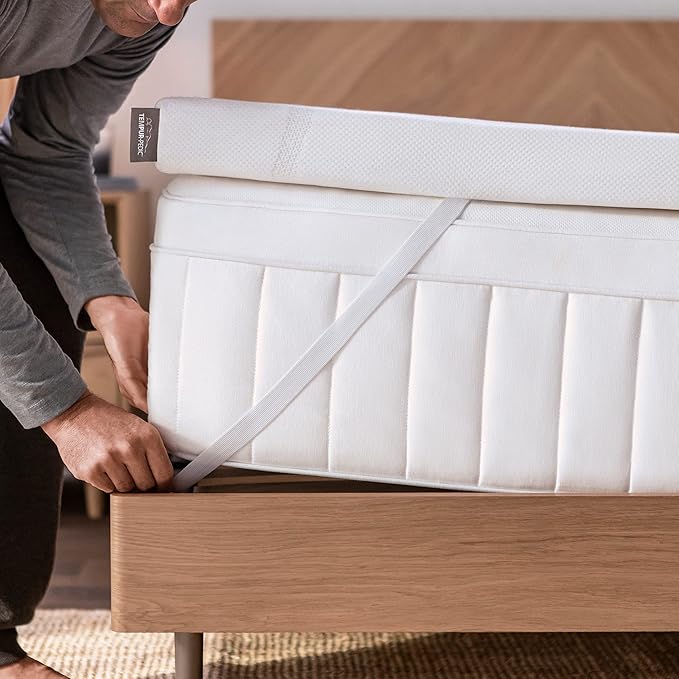 Tempur-Pedic TEMPUR-Adapt + Cooling 3-Inch Twin XL Mattress Topper Luxury Premium Foam, Washable Cover, Cooling Topper, White