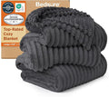 Bedsure GentleSoft Large Fleece Blanket for Bed - Cozy Soft Throw Blankets for Women, Cute Large Throws for Girls, Grey, 120x120 Inches