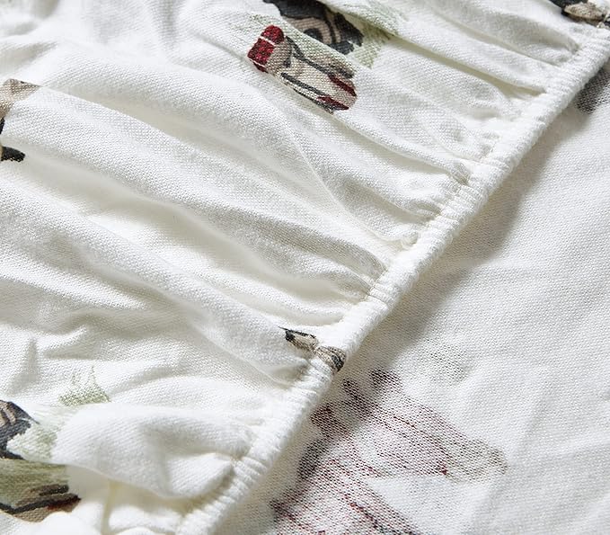 Eddie Bauer - Flannel Sheets Full Size, Anti-Pilling & Wrinkle Resistant Cotton, Touchably Soft for All-Season Comfort - Bed Sheets with Matching Pillowcases & Fitted Sheet (Retriever Friends)