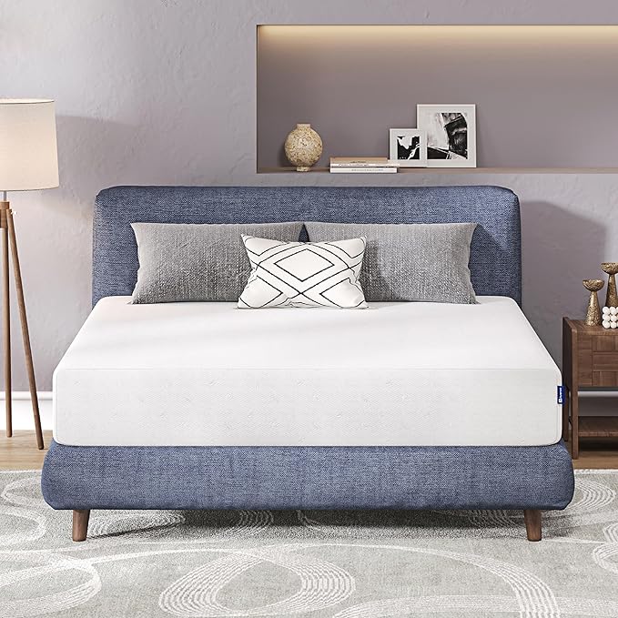 Avenco 10 Inch Full Size Mattress, Bamboo Charcoal Memory Foam Full Mattress in a Box for Cool Sleep & Pressure Relief, Medium Firm Full Bed Mattresses CertiPUR-US Certified