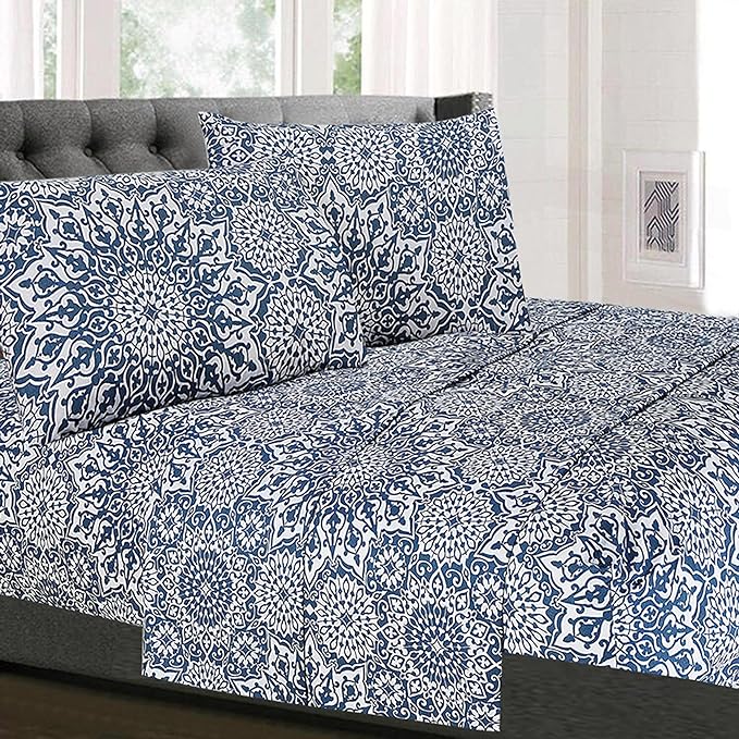 Queen Size Bed Sheets - Breathable Luxury Sheets with Full Elastic & Secure Corner Straps Built In - 1800 Supreme Collection Extra Soft Deep Pocket Bedding Set, Sheet Set, Queen, Oasis