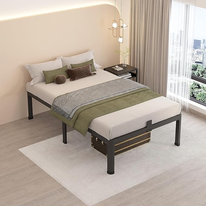 MAF 14 Inch Twin XL Metal Platform Bed Frames with Round Corner Legs, 3000 LBS Heavy Duty Steel Slats Support, Noise Free, No Box Spring Needed, Easy Assembly