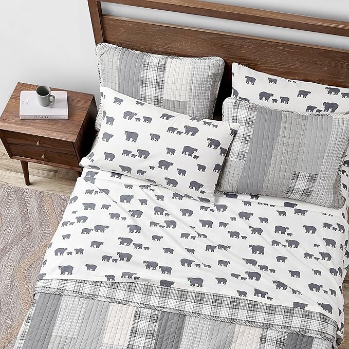 Eddie Bauer - Twin Sheets, Cotton Flannel Bedding Set, Brushed For Extra Softness, Cozy Home Decor (Bear Family, Twin)