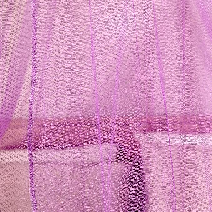 Purple Canopy for Girls Bed with Pre-Glued Glow in The Dark Unicorns - Princess Mosquito Net Room Decor - Kids & Baby Bedroom Tent with Galaxy Lights - 1 Opening Canopy Bed & Hanging Kit Included